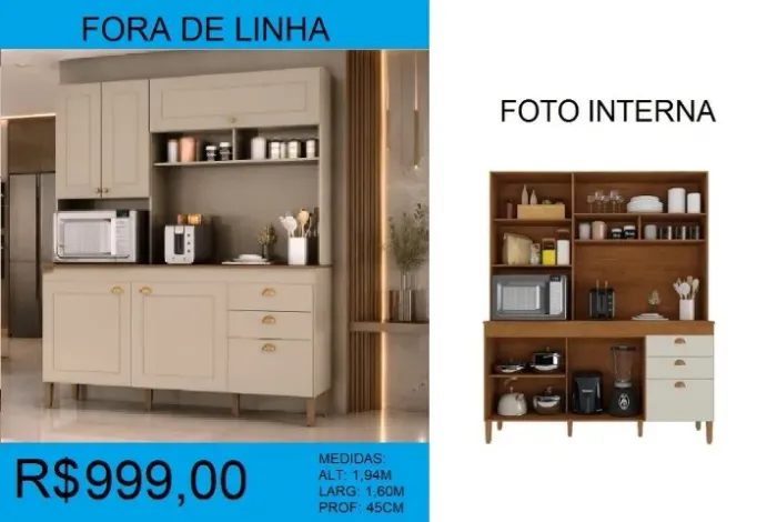 Armario de cozinha 160 de otima qualidade - a pronta entrega