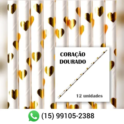 Canudos de papel para topo de bolo