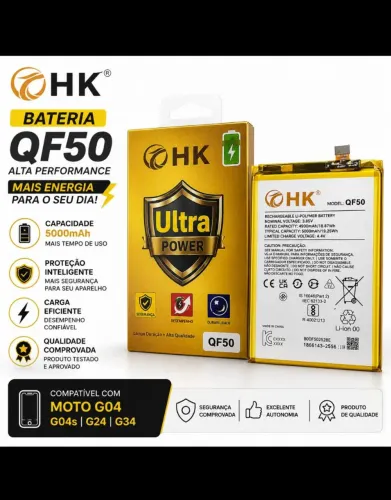 Bateria Moto G04 / G24 / G34 (Modelo QF50) - Nova / Pronta Entrega