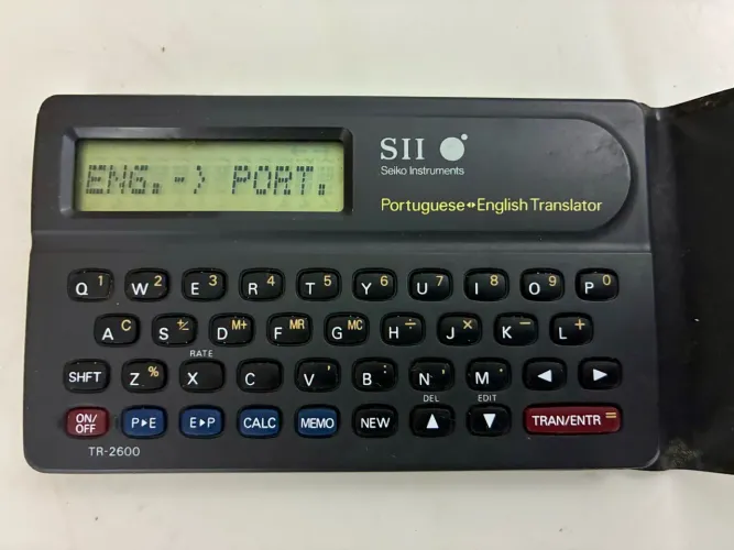 Tradutor Seiko SII TR-2600 Inglês Português - Vintage