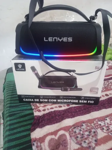 Caixa de som lenies 120 watts 1 semana de coprado