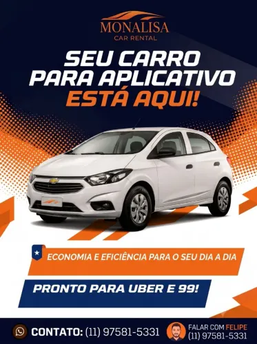 Alugo carro para motorista de aplicativo