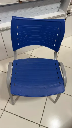 Cadeira Escritório Azul 4 Unidades