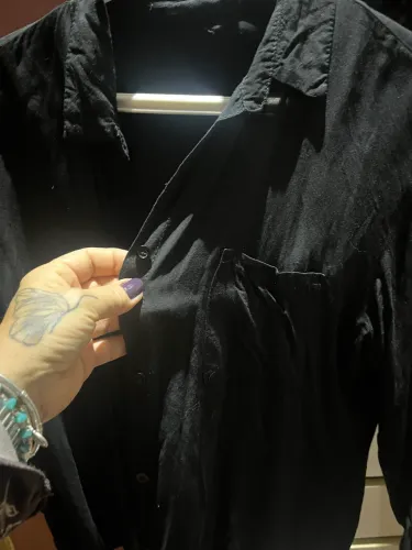 Camisa preta de viscose