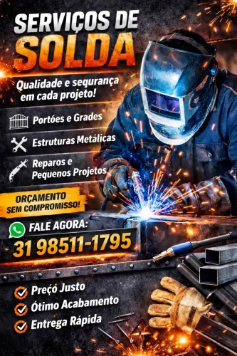 Serviços de solda, serralheria