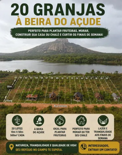 Vendo terreno para vc fazer sua chácara perto da barragem da farinha