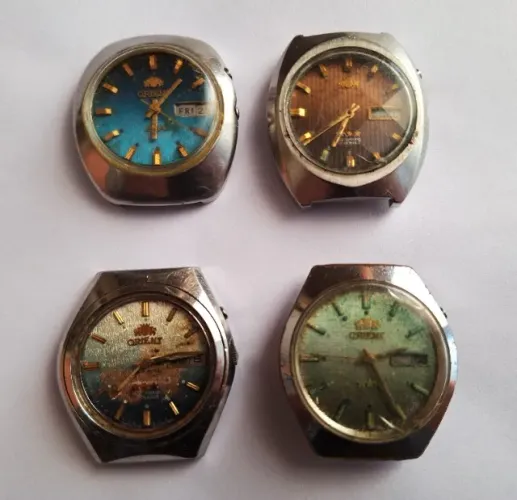 A92= COM DEFEITO/SUCATA 4 RELOGIOS ORIENT VER DETALHES ABAIXO