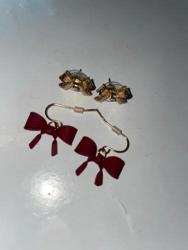 Conjunto de brinco de lacinho