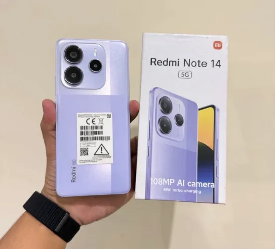 Novo Redmi Note 14 5G NFC 256GB 08GB RAM ROXO