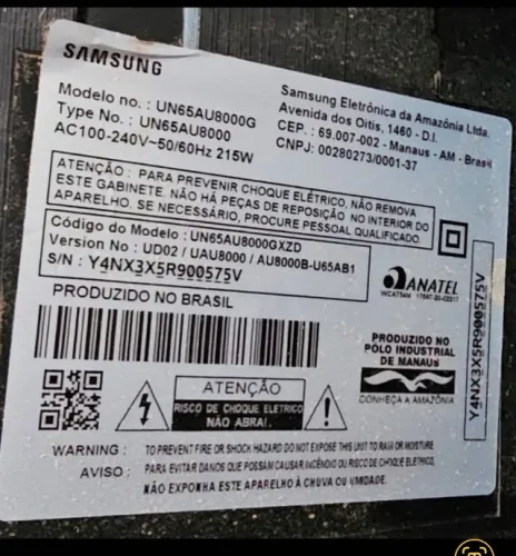 Vendo TV samsung com a tela quebrada