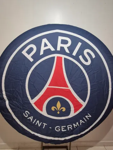 Painel Paris Saint Germain Redondo em Tecido 1.5x1.5m