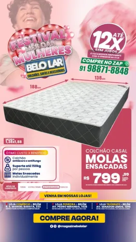 Colchão casal molas ensacadas