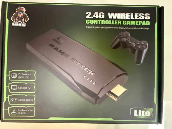 Game Stick Lite 4K Retrô HDMI + 2 Controles Sem Fio