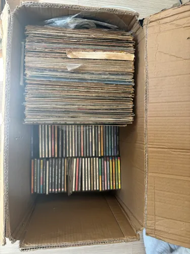 Lotes com LPs e CDs