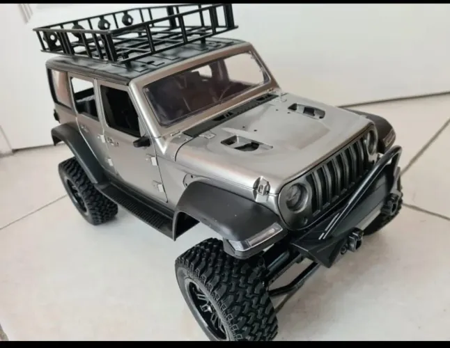 Automodelo mn128 prata leds crawler RC 1/12