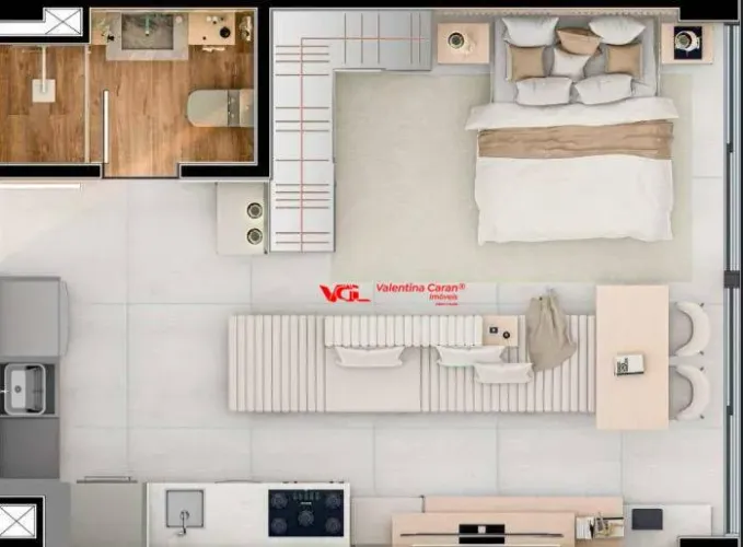 Studio com 1 dormitório à venda, 39 m² por R$ 440.000,00 - Vida Urbana Estúdios - Indaiatu