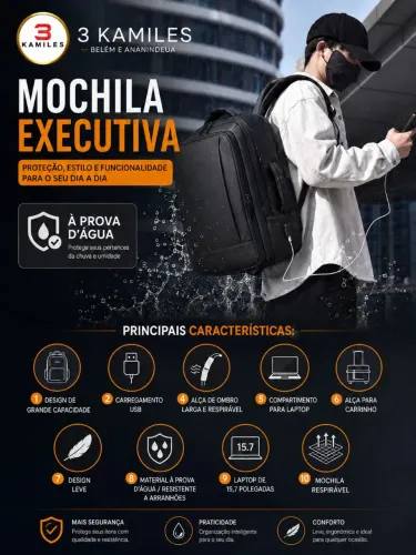 Mochila a prova d'água e super reforçada