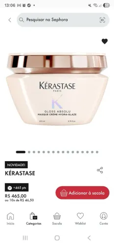 Kerastase gloss absolut máscara NOVA