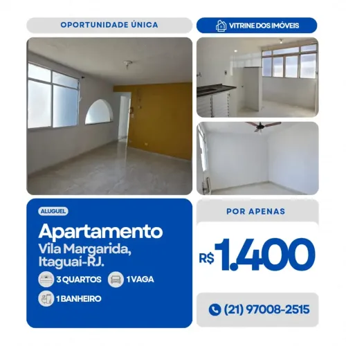 #ALUGO Apartamento nos prédios em Vila Margarida, Itaguaí-RJ.