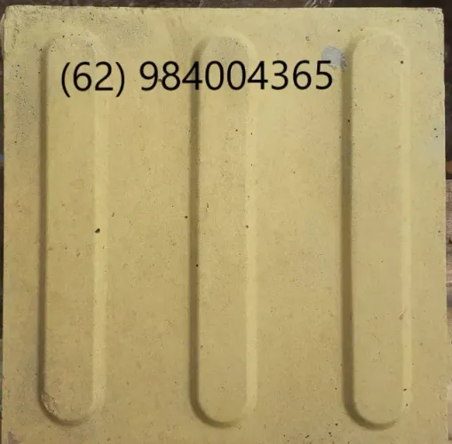 Piso tatil natural e na cor amarelo direcional e alerta 20x20, 25x25 e 40x40.
