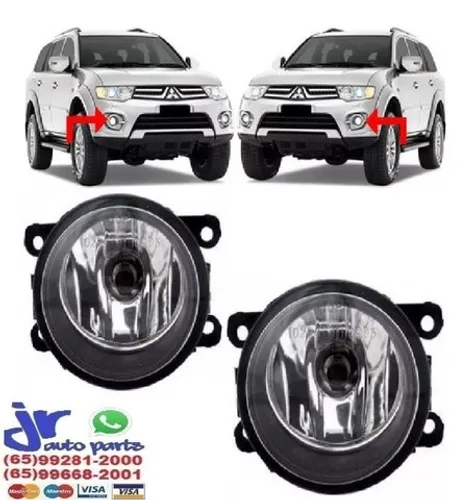 Par Farol De Milha Mitsubishi Pajero Dakar 2009 2010 2011 2012 2013 Auxiliar Neblina 