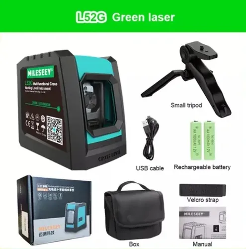 Nivel a laser  Millesey - Recarregável - Laser Verde 