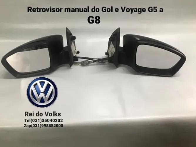 Retrovisor manual elétrico do Gol e Voyage G5 G6 G7 e G8 2010 a 2023