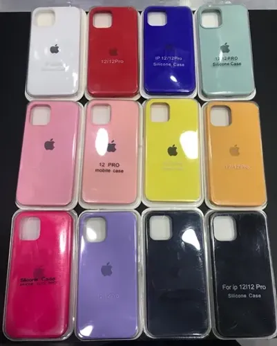 Capa Case iPhone 12,12 Pro siliconada / Acrílico várias cores