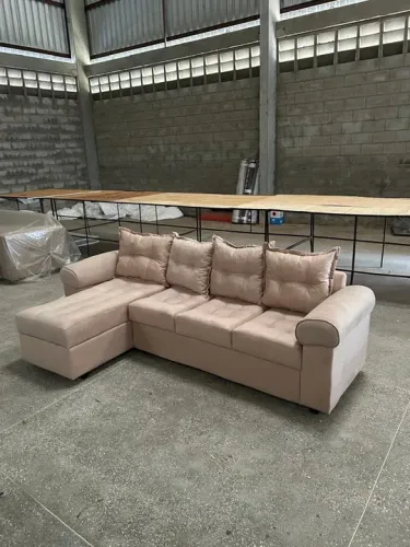 Sofá chaise 4 lugares frete grátis 2,50 largura escolha sua cor R$ 1399,99 a vista