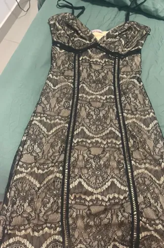Vestido Amicci Original em Renda Forrado Tamanho G Excelente Estado