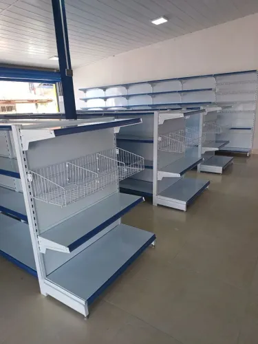 Gôndula prateleiras de aço pra comércio ou lojas em geral supermercados mercearia