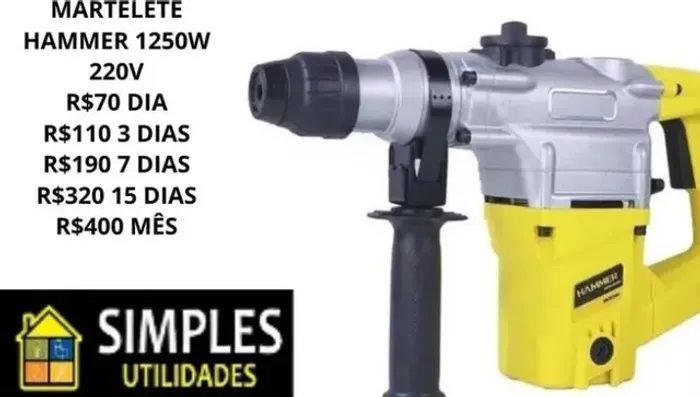 Martelete 16kg 220V locação 