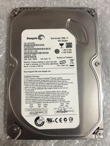 Hd Sata 160gb Testado 100% Funcionando