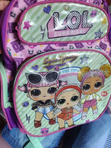 Mochila para menina roxa/ rosa