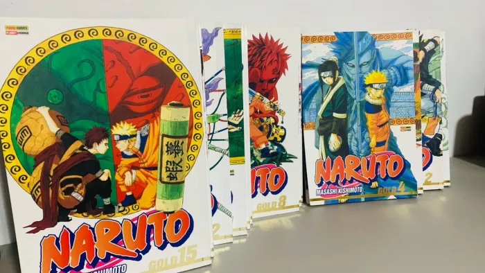 Kit Naruto Gold - Mangás Panini - vol. 1 ao 15