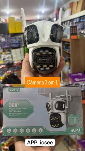 Câmera de Segurança WiFi 360° - Visão Noturna e App icsee