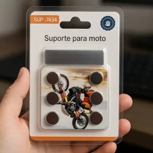 Suporte De Celular Para Moto Magnetico 6 Imãs Extra Forte