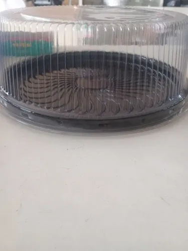 Bandeja com Tampa para bolo em plástico transparente S60