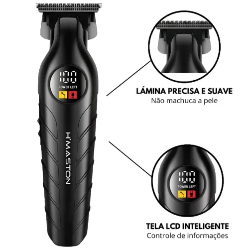Máquina De Barbear E Cortar Cabelo Sem Fio Recarregável H'maston LFJ03
