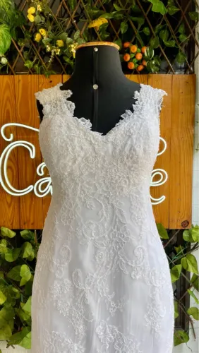 Vestido de noiva renda branco