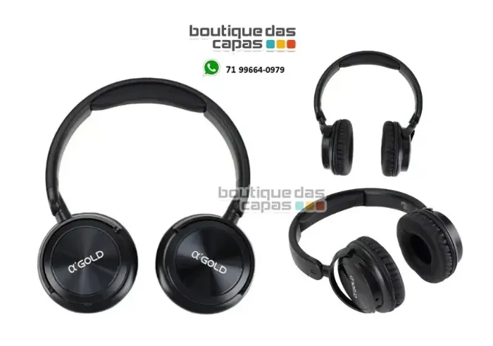 FONE DE OUVIDO SEM FIO BLUETOOTH HEADPHONE A GOLD FN-GB13 ADULTO E INFANTIL