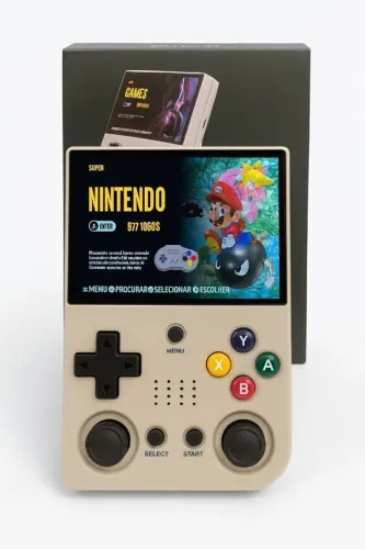 Mini Game Portátil MAY-M21 - Tela IPS 3.5", Milhares de Jogos Retrô, Bateria Recarregável