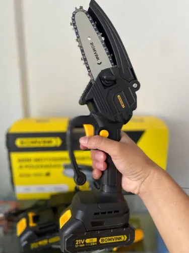 MINI MOTOSERRA PORTÁTIL A BATERIA 4 POLEGADAS BOM-9101 BomVink