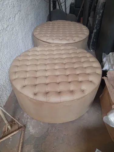 Puff Capitonê de Corino 1,05 m Diâmetro