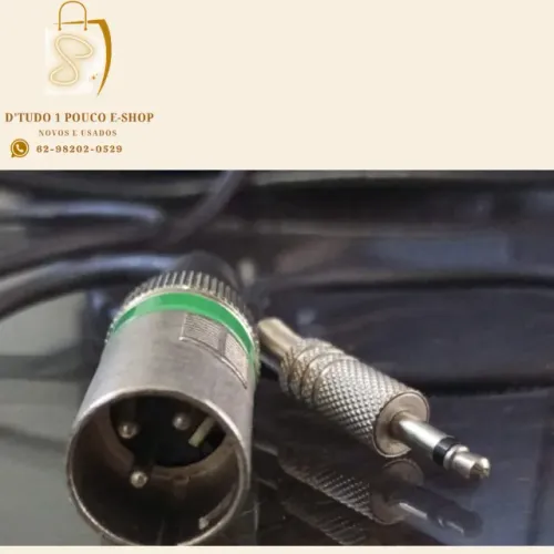  cabo de microfone estéreo conector fêmea XLR de 3 pinos e um conector macho estéreo P2 