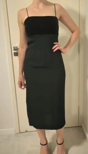 Vestido de festa longuete preto