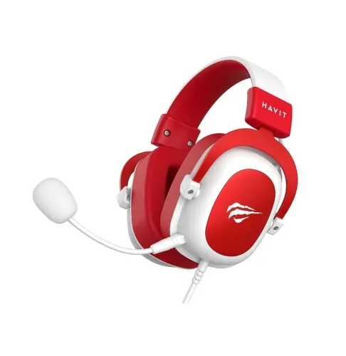 Headset Gamer HAVIT - Vermelho e Branco