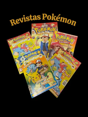 REVISTAS POKÉMON ADESIVOS, ROCKET E PASSATEMPO