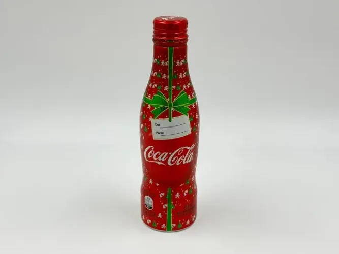 Garrafinha Comemorativa de Natal Coca-Cola Colecionável de Alumínio - Vermelha