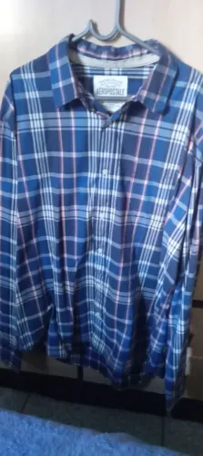 Camisa Xadrez Aeropostale Azul
